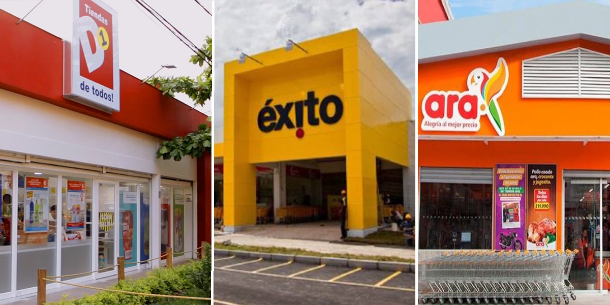 los 6 supermercados que más venden en colombia el d1 le ganó a un